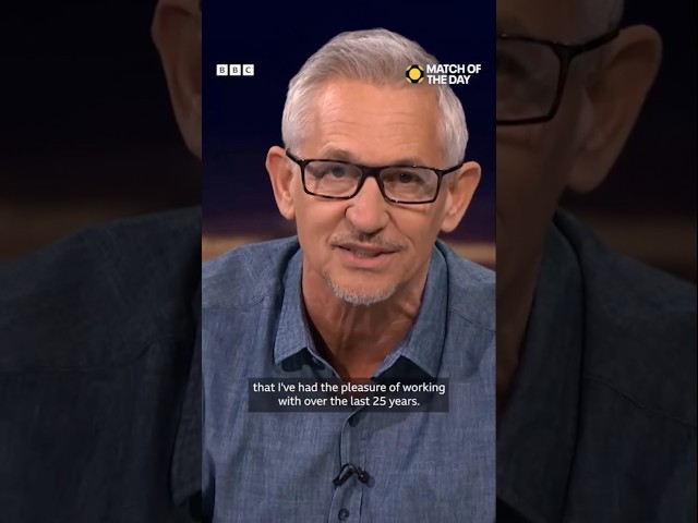 Gary Lineker's Last Words Before Saying Goodbye #matchoftheday #farewell #bbc