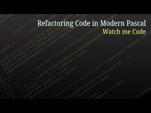 Refactoring Some Real-World Pascal Code