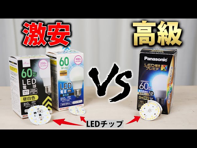 Are Daiso's LED bulbs okay? Comparing cheap and high-end products [Daiso, Panasonic]
