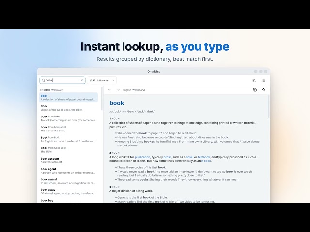 Omnidict – Free Offline Dictionary for Linux | 600+ Dictionaries, Hundreds of Languages