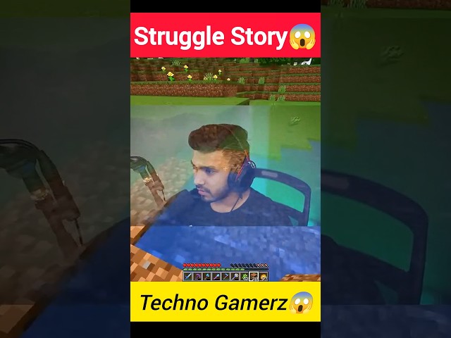 Techno Gamerz struggle story😱💯#minecraft #technogamerz #ujjwal #worldrecord #funny