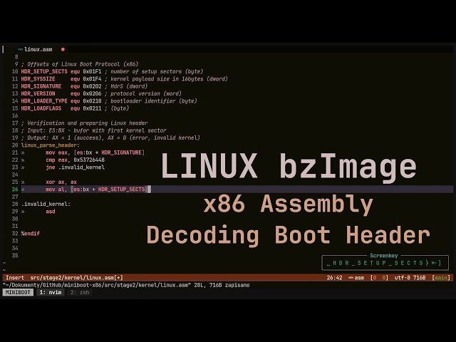 ASMR Programming: Decoding Linux bzImage Header in x86 Assembly - No Talking