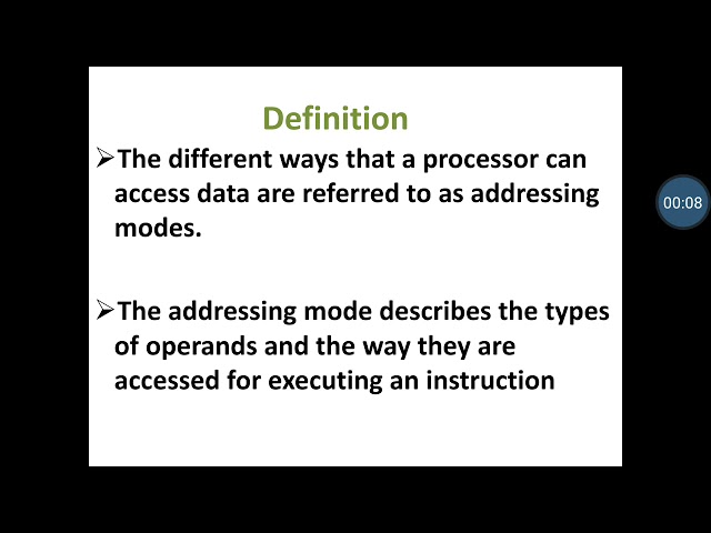 Addressing mode in 8086 microprocessor