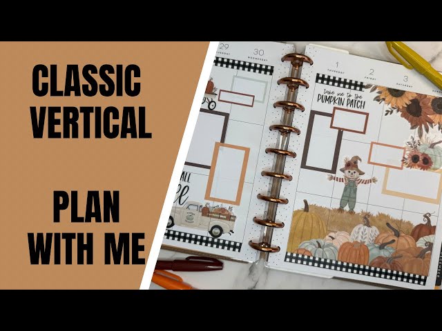 Happy Planner Classic Vertical Creative | Plan with Me | Sep 28 - Oct 4| @kellofaplan Fall Gratitude