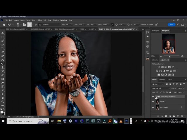 Photoshop tutorial about frequency Separation