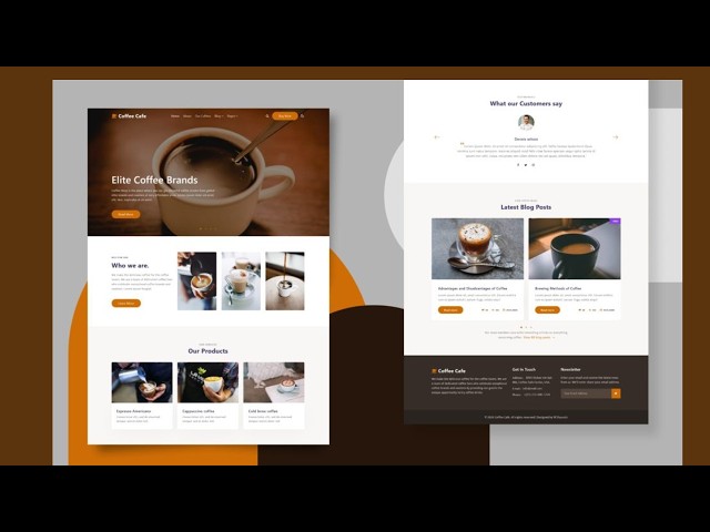 Coffee Cafe Ecommerce Website Template | Free Source Code | #freesourcecode #halo#automation