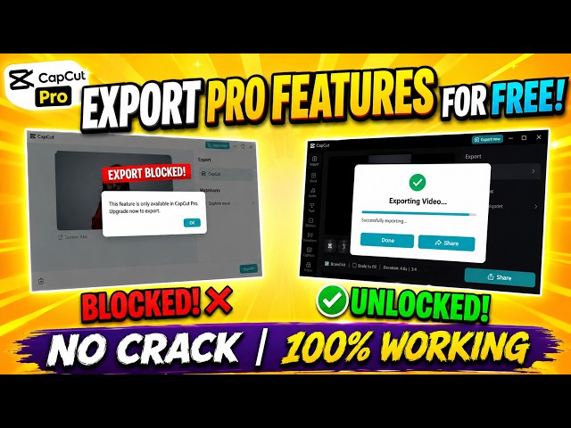 How to get CapCut Pro on PC for FFREE (2026) | Export Trick (PC Version) | No Watermark! ✅