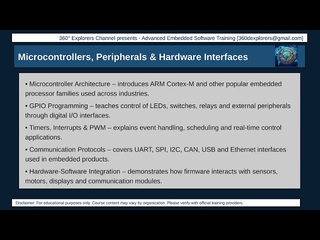 Advanced Embedded software Training!