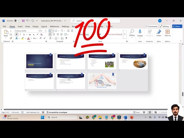 New Perspectives PowerPoint 365/2021 | Module 1: End of Module Project 1 #Safe_Way_Insurance