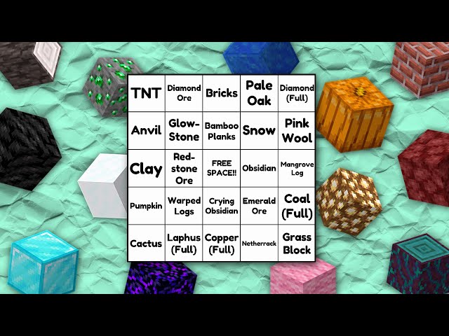 I Tried BINGO In Minecraft (Minecraft Blocks Bingo)
