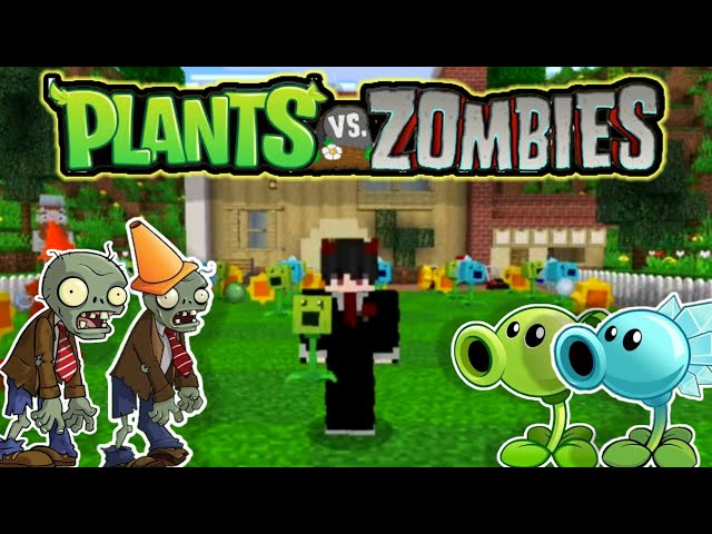 Intente sobrevivir a Plantas vs Zombies en Minecraft Bedrock...