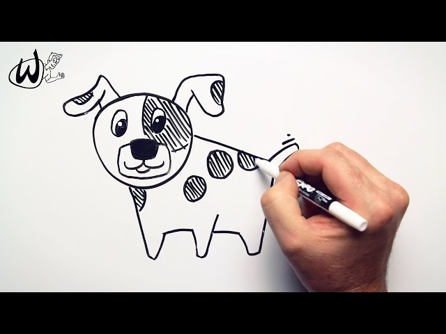How to Draw a Cute Cartoon Puppy Dog (Wienot Draw)