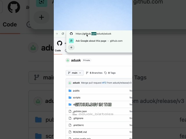The fastest way to edit code on GitHub #tech #shorts