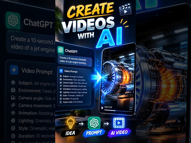 How to Create AI Videos with ChatGPT 🤯 | Easy Prompt Tutorial #Shorts
