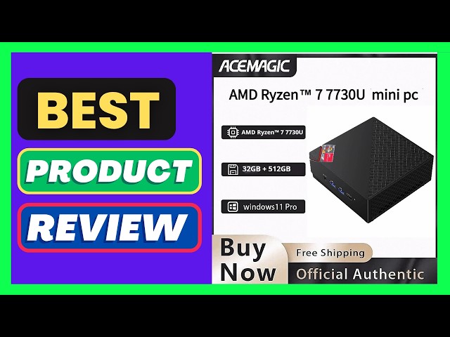 AMD Ryzen 7 7730U Mini PC 32GB DDR4 512GB SSD Triple 4K