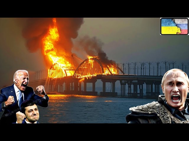 THE CRIMEA BRIDGE IS LOST FOREVER! US F-16 Pilot Burns 700 Tons of Russian Ammunition!