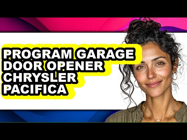 How to Program Garage Door Opener Chrysler Pacifica - Step by Step