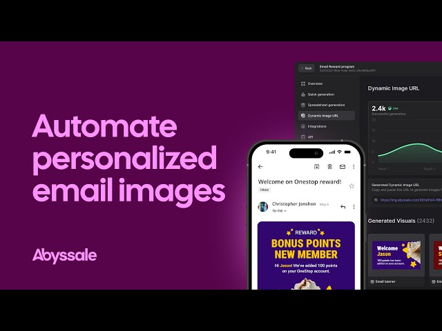 Abyssale Tutorial: Create Personalized Images for Email Marketing