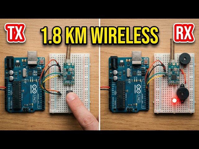 Complete Tutorials Of Wireless LED & Buzzer Using HC-12 | Arduino UNO Wireless Communication Project