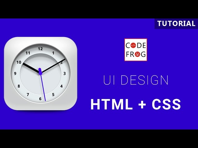 UI Design Tutorial - Analog Clock | HTML CSS Speed Coding with Source Code