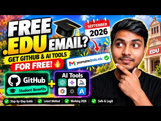Unlimited .edu Email ID Trick | Get Free GitHub & AI Tools! 🔥