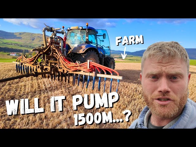 Umbilical Challenge! Can We PUMP Slurry 1500m to the Top of Our Farm?