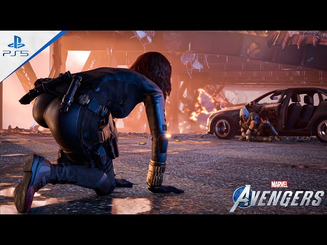 Black Widow vs Taskmaster - Marvel's Avengers (PS5) - 4K 60FPS HDR ULTRA GRAPHICS GAMEPLAY