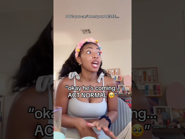 When Your Bestie CAN’T Act Normal Around Your Crush 😭#relatable #trending #girltalk