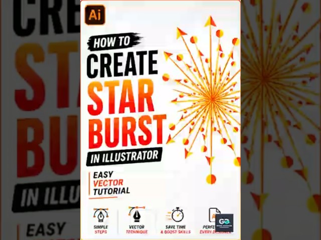 How to Create a Star Burst Effect in Adobe Illustrator | Easy Vector Tutorial ... #adobeillustrator