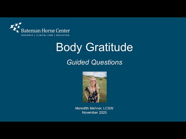 Guided Questions: Practicing Body Gratitude