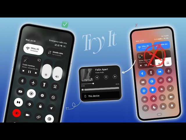 Xaiomi Hyperos New Control Center Looking | Dark control center Theme For Redmi & Poco Phone's 