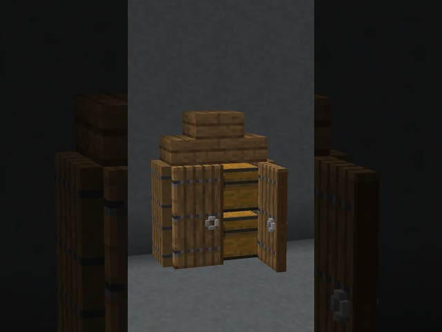 Spruce Chest Armoire in Minecraft📦 #minecraft #minecraftshorts #minecraftbuilding #fyp #shorts #mcpe