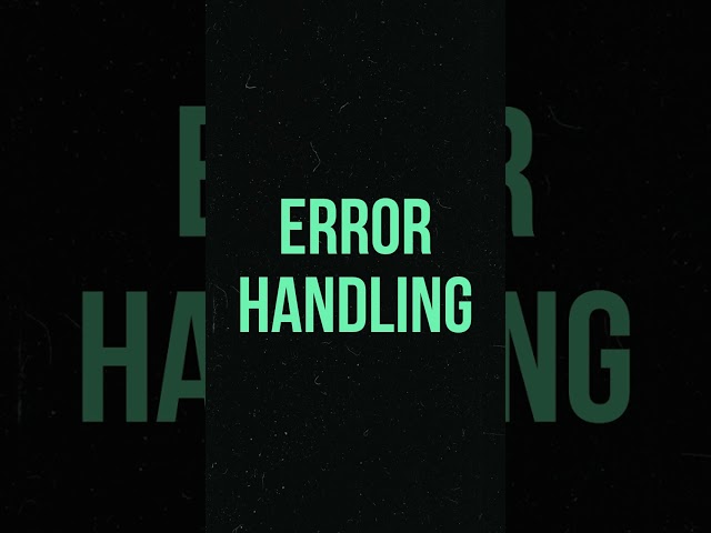 PYTHON ERROR HANDLING explained!?! #python #coding #codewithconfidence