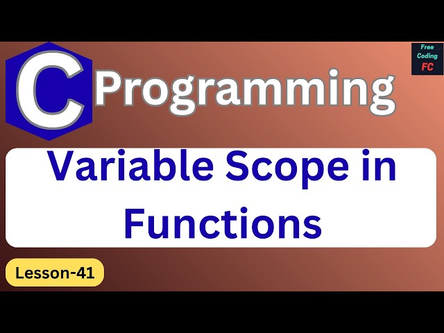 Variable Scope in C | C Programming Tutorial |C Programming for Beginners | Learn C| L-41 |