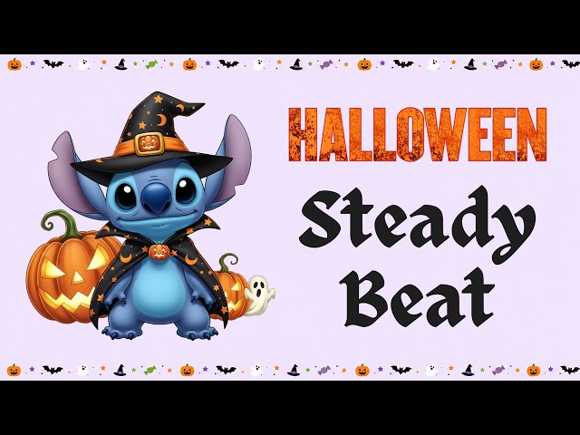 Halloween Steady Beat Play Along 🎃 Stitch Pulse Activity for Kids