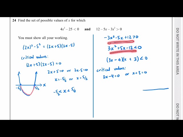 Quadratic Inequalities | GCSE Higher