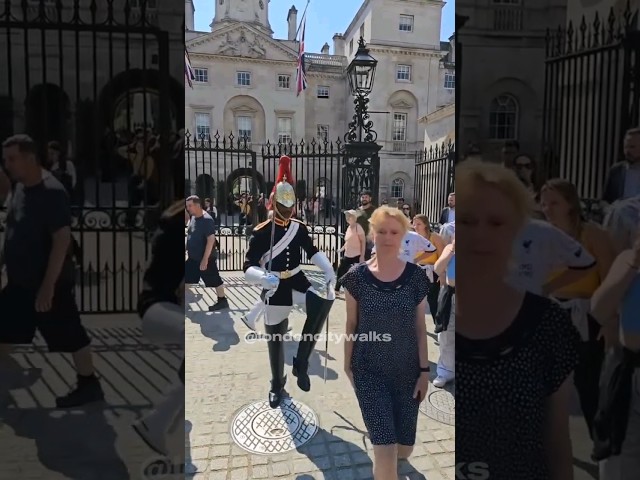 German SCHOOL TEACHER gets owned by The King's Guard at Horse Guards