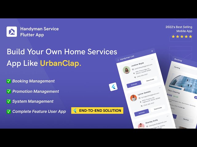 Handyman: Build Your Own Home Service App Like UrbanClap | Iqonic Design