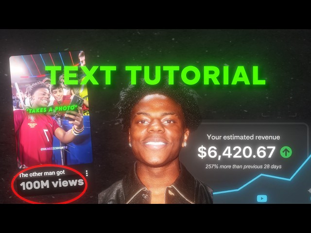 Ishowspeed Shorts Type Text Tutorial In Capcut