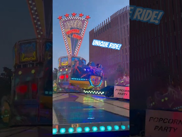 Check Out This VERY UNIQUE Popcorn Party Ride! 🍿🤪 #fairground #foire #popcornparty #shorts