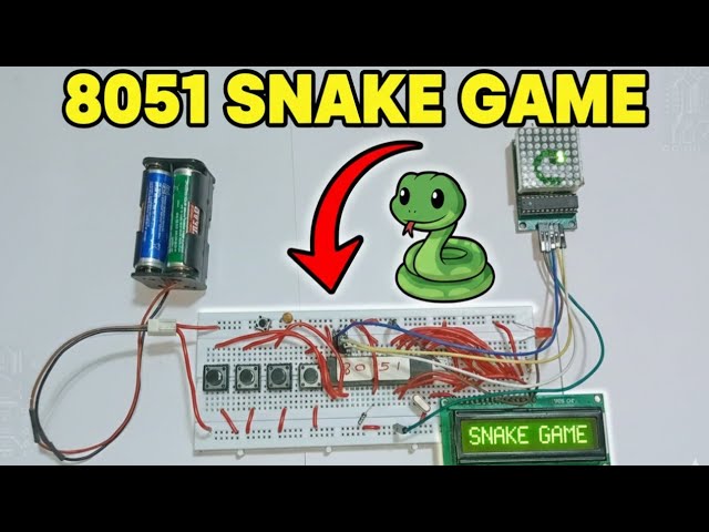 Snake Game using 8051 Microcontroller | 8051 Projects