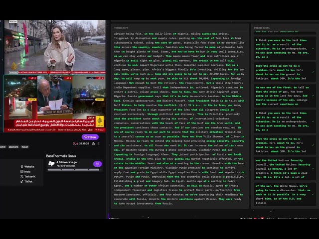 Built a system that predicts the next few words in any stream for polymarket mentions