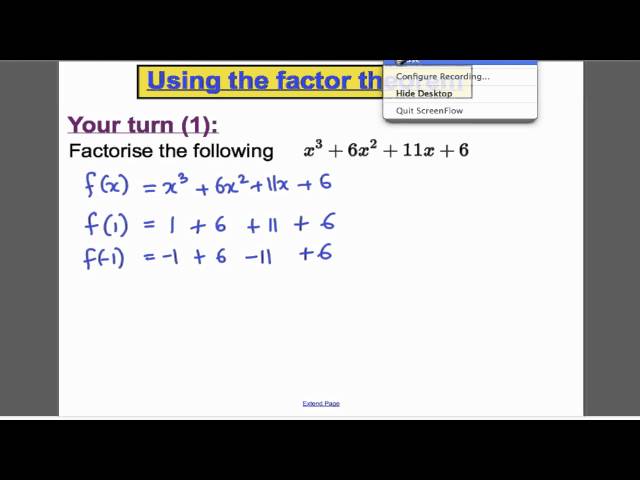 The Factor Theorem - Edexcel Maths A-Level