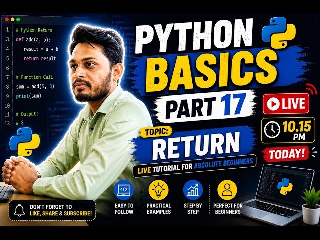 Python Return Explained | Python Full Course for Beginners (Part 17)