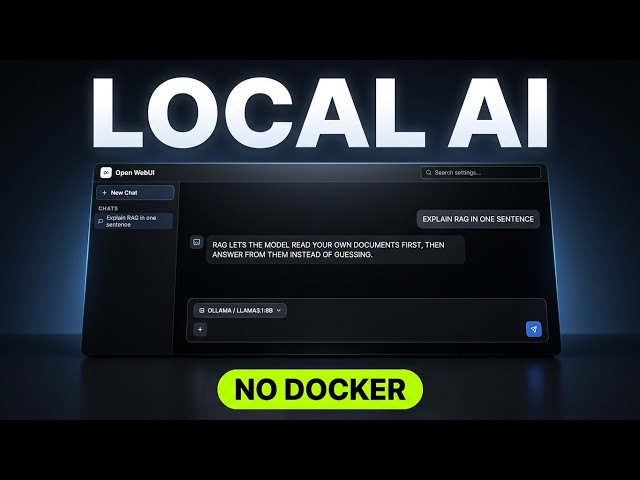 Open WebUI Full Tutorial: Install Ollama & Chat Locally | Getting Started Guide