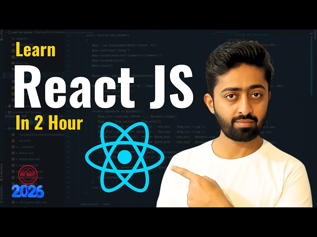 React JS Tutorial for Beginners 2026 | React JS full Course