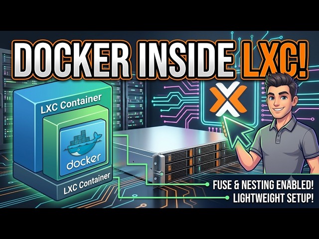 Install Docker on Proxmox LXC Container (Step-by-Step Guide) #Shorts