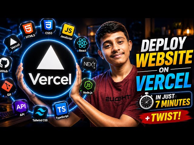 How to Deploy a Website on Vercel (2026) 🤯| Complete Beginner Guide in Just 7 Minutes ⚡