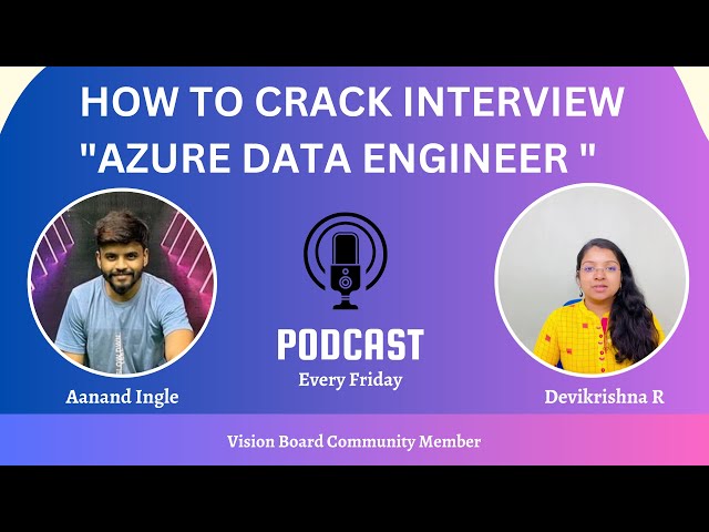 HOW TO CRACK INTERVIEW 5 YEARS EXPERIENCED AZURE DATA ENGINEER, VISION BOARD JOURNEY
