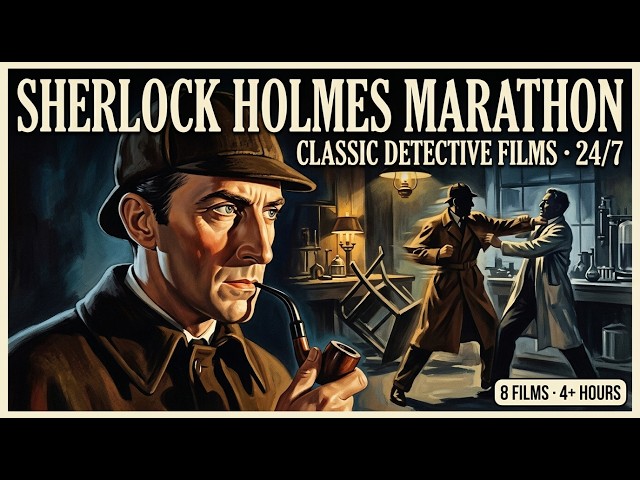 Sherlock Holmes CLASSICS 🔍 Detective Full Movies & Series | 24/7 Live Stream Vintage Mystery Films